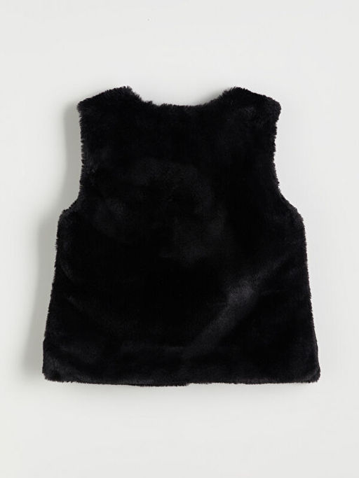 Bisiklet Yaka Suni K?rkl? K?z ?ocuk Yelek