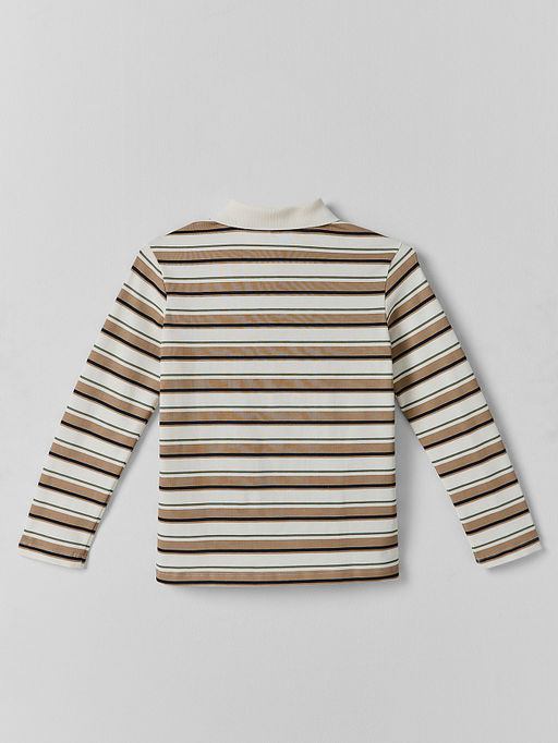 Поло для мальчиков в бежевую полоску - Mark formelle фото 7