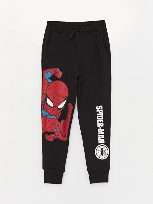Beli Lastikli Spiderman Bask?l? Erkek ?ocuk Jogger E?ofman Alt?