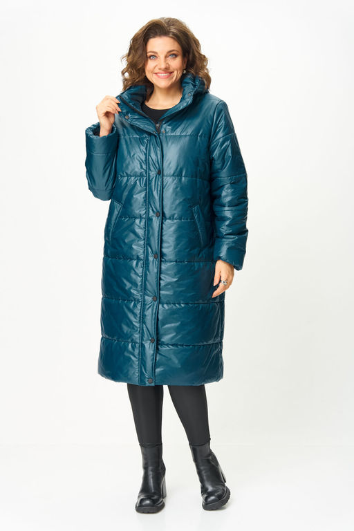 Пальто Anastasia Mak 1026 морская волна