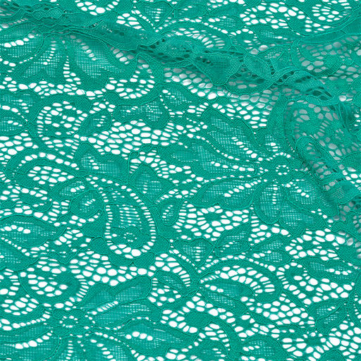 Кружевная ткань (гипюр) с кордом арт.TBY.3036 шир.150см 130 г/м? цв.300 ментоловый уп.1м