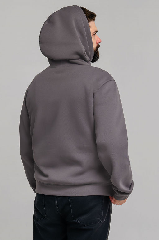 Арт. 69303 Толстовка мужская с начесом 48-58 (6 шт) Цвет:серый