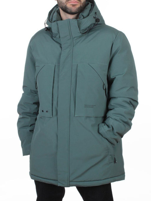6963 GRAY/TURQUOISE Куртка мужская зимняя (200 гр. био-пух)