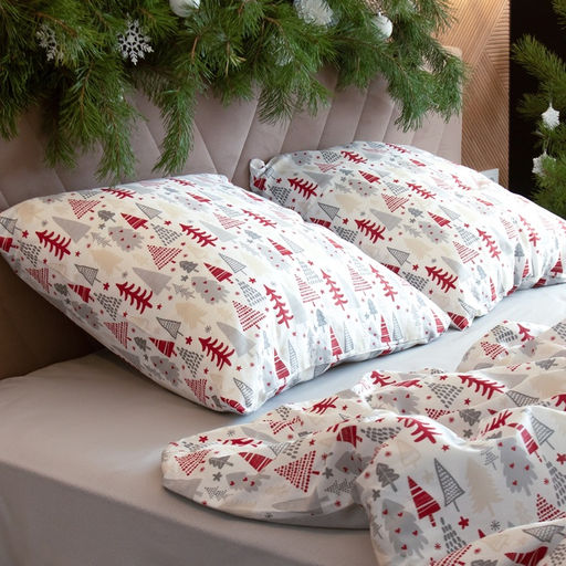 Постельное бельё Этель Евро New Year's pattern 200х217 см, 220х240 см, 70х70 см - 2 шт, бязь фото 2