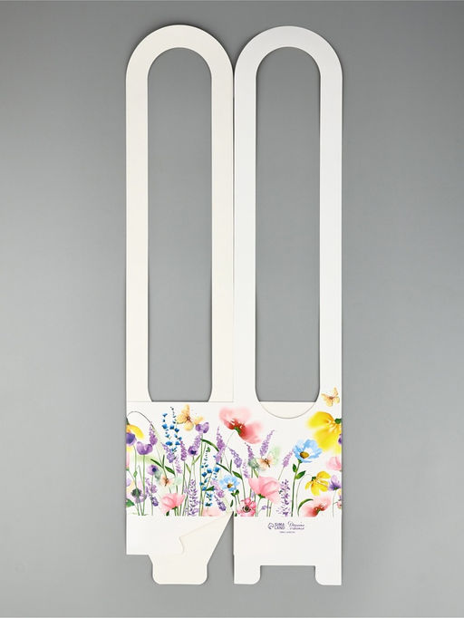 Цена за 5 шт. Коробка для цветов складная Цветы, 10?45?10 см