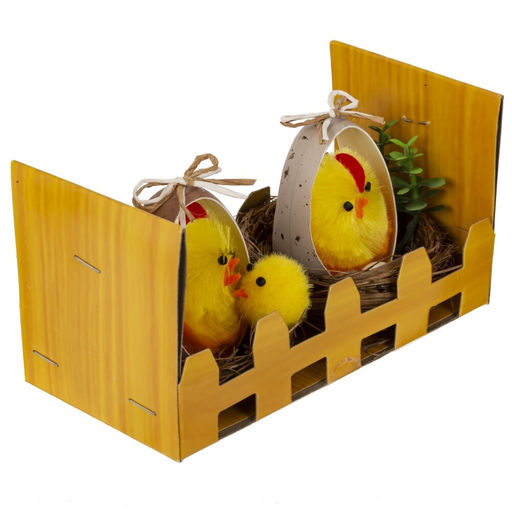 Набор из 2-х изделий декоративных "Гнездо пасхальное" (5,5*5), L11 W6 H6 см