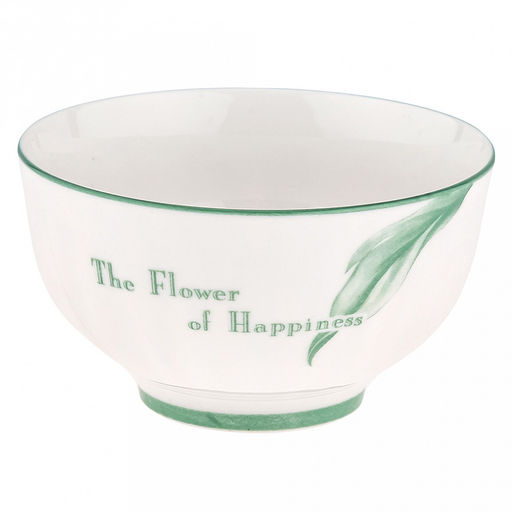 "Зе Флауэр оф Хепинис (The Flower of Happiness)" Пиала фарфоровая 400мл, д11,5х6,6см, с деколью, отводка (Китай)