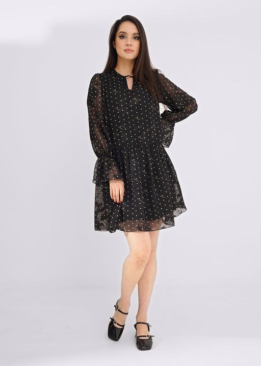 CLE Платье жен. 132961/121штн чёрный/молочный - Clever wear фото 2