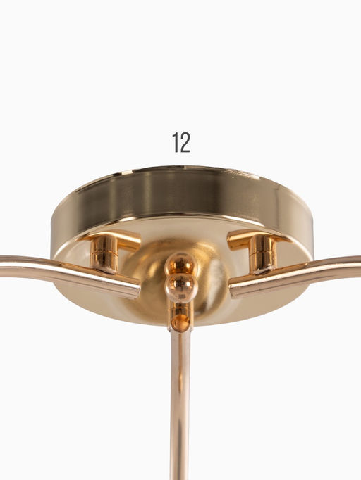 Люстра 12276/3FGD, 3×40 Вт, E27, 64×18×23 см, золото