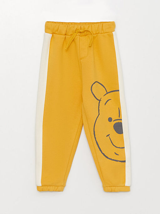 Bisiklet Yaka Uzun Kollu Winnie the Pooh Bask?l? Erkek Bebek Sweatshirt ve Pantolon 2li Tak?m - Waikiki фото 3