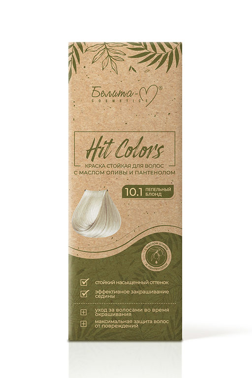Белита М HIT COLORS Краска стойкая с маслом оливы тон 10.1 пепельный блонд