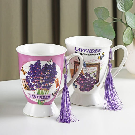 Кружка «Лаванда», 320 мл, керамика, белая