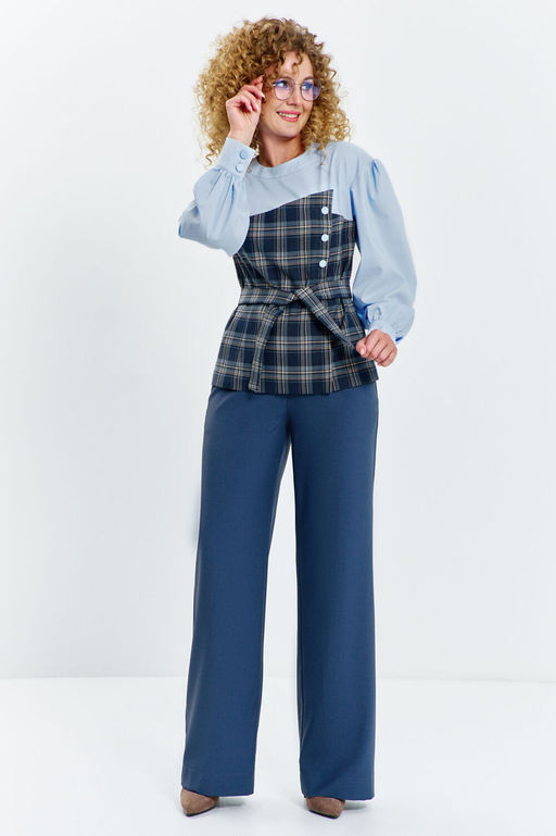 Костюм Euro Moda 627/1 голубой, синий