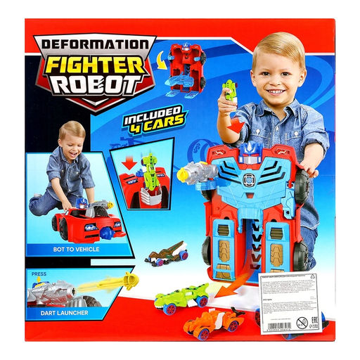 Парковка-трансформер Робот, стреляет, подвижные элементы, трамплин, 4 машинки в наборе - Simaland фото 14