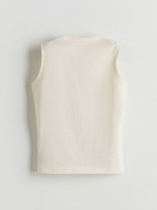 Bisiklet Yaka Bask?l? Erkek ?ocuk Atlet 2li