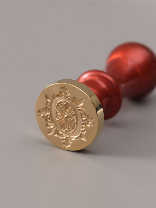 Печать для сургуча с пластиковой ручкой «Буква O на вензеле», 2.5×2.5×6.3 см