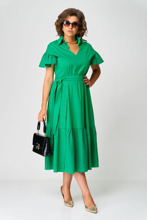Платье EVA GRANT 7325Л изумруд