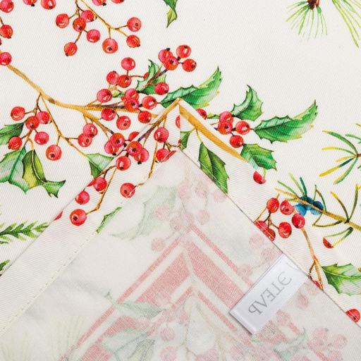 Дорожка на стол новогодняя Этель Новогодние листья 30х70 см, 100% хл, саржа 190 гр/м2  фото 2