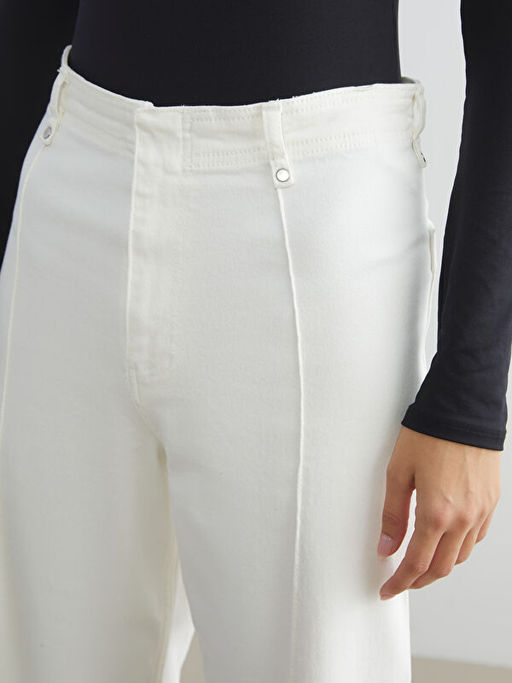 Wideleg Kad?n Jean Pantolon