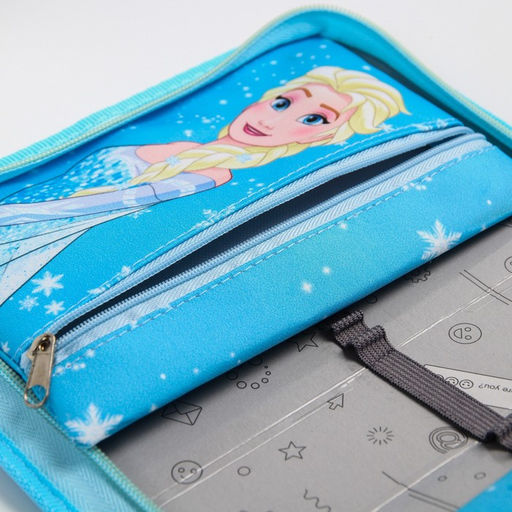 Пенал каркасный, 1 секция, 14×21×4 см, откидной карман, тканевый, «Холодное сердце»