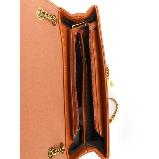 Сумка женская искусственная кожа DJ-7002-2-CARAMEL, 2отд, плечевой ремень (цепочка), карамель SALE 255996 - Adelia фото 3