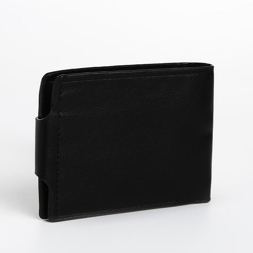Портмоне мужское на магните, отдел для купюр, для карт, для монет, цвет чёрный - Simaland фото 3