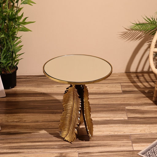 Столик кофейный, 46×46×52 см, алюминий, стекло