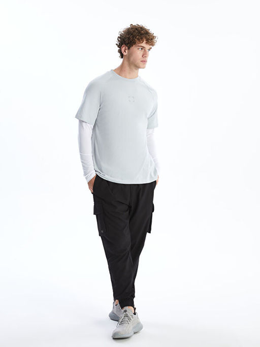 Bisiklet Yaka Uzun Kollu Erkek Ti??rt