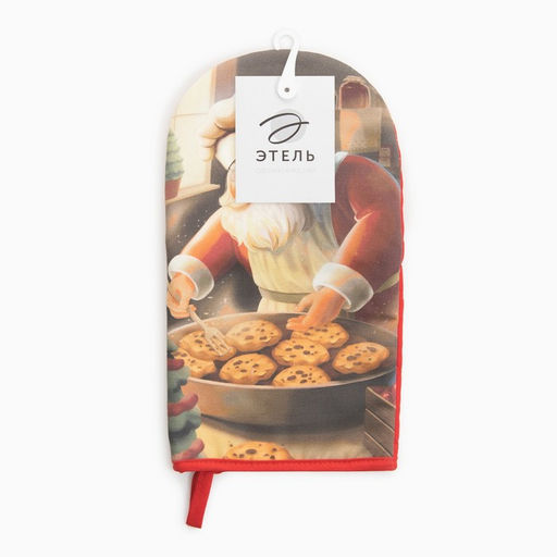 Варежка-прихватка новогодняя Этель Cookies, 15?28 см, саржа, хлопок 100%, ватин 250 г/м?