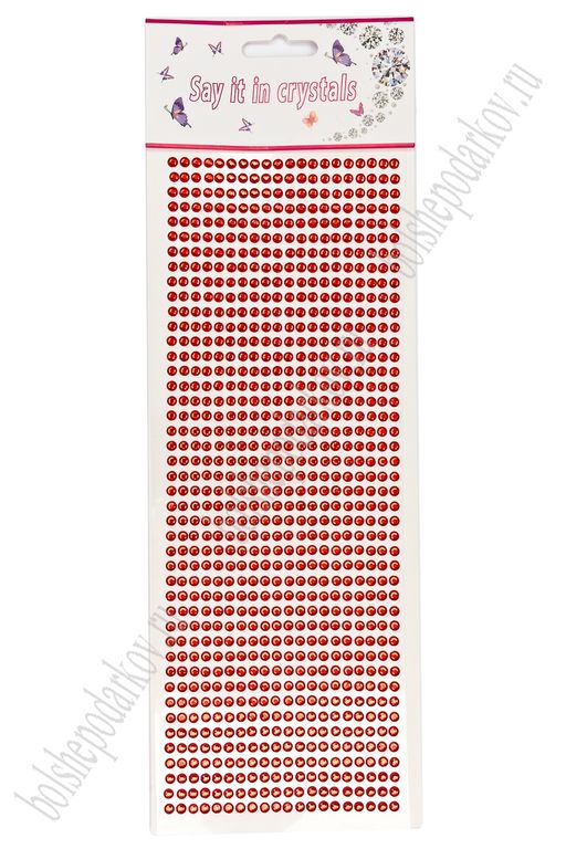 Стразы декоративные 4 мм (880 шт) SF-7358, красный
