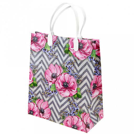 Пакет подарочный мягкий пластик с пластиковой ручкой 23х27см "Рандеву", 150 мкм, ламинированный (Россия)