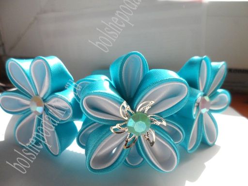 Лента атласная 2,5 см*25 ярд (SF-1357) голубой №020 - No name фото 2