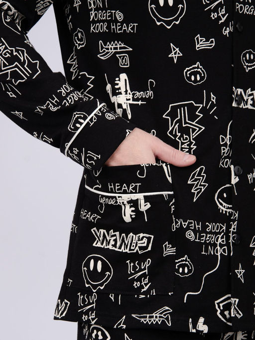 Пижама "Премиум" чёрный, трикотаж