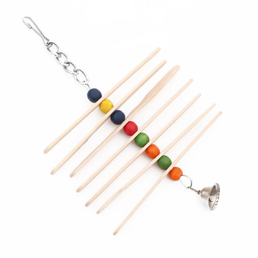 Игрушка для птиц Вертушка с колокольчиком 20 х 11 см - Пижон фото 6