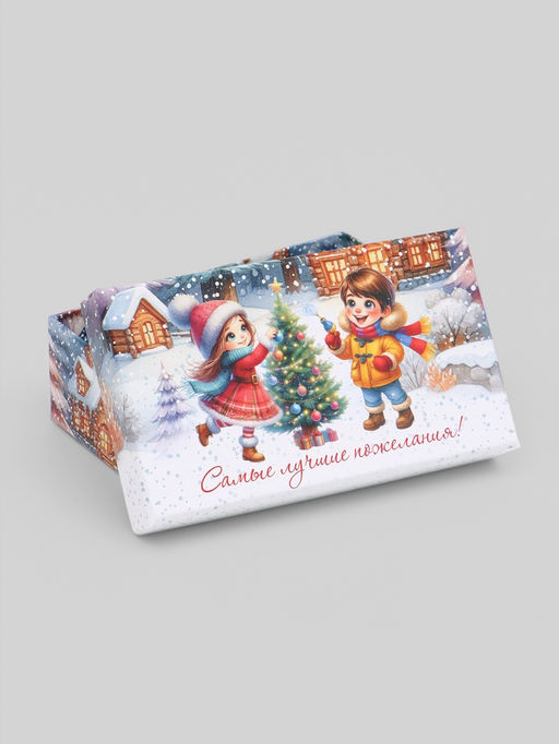 Коробки подарочные новогодние набор 10 в 1 «Новогодние каникулы», 32.5×20×12.5 - 12×7×4 см