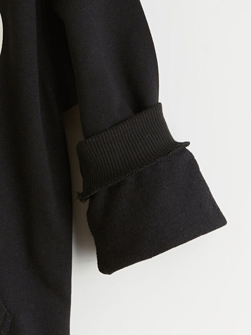 Bisiklet Yaka Bask?l? Erkek ?ocuk Sweatshirt