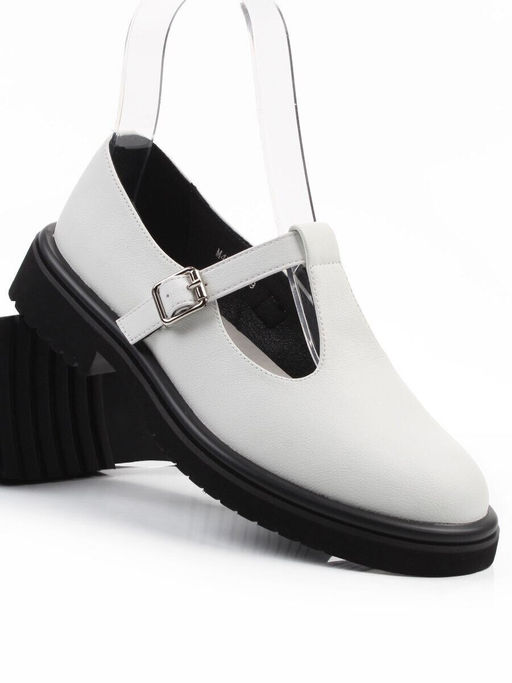06-M47-12 WHITE Туфли женские (натуральная кожа)