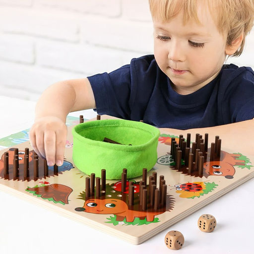 Детская развивающая доска для счёта «Ёжики» 30.5×30.5×1 см