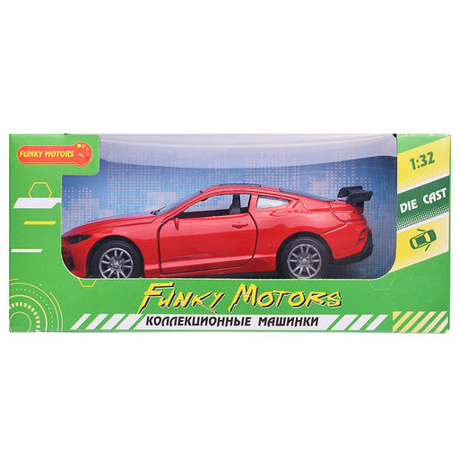 Красная инерционная машинка со спойлером die-cast,1:32, открывающиеся двери