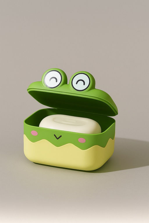 Мыльница Cute frog, green (13*10,5*10 см)
