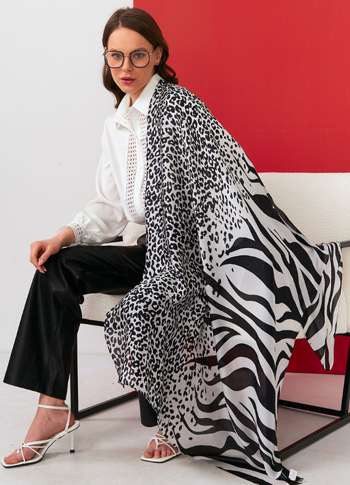 Большой, мягкий, тонкий и очень нежный двусторонний палантин - Tantino фото 9