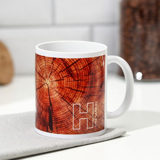 Кружка сублимация Никита дерево в разрезе, 320 мл, с нанесением - Дарим Красиво фото 3