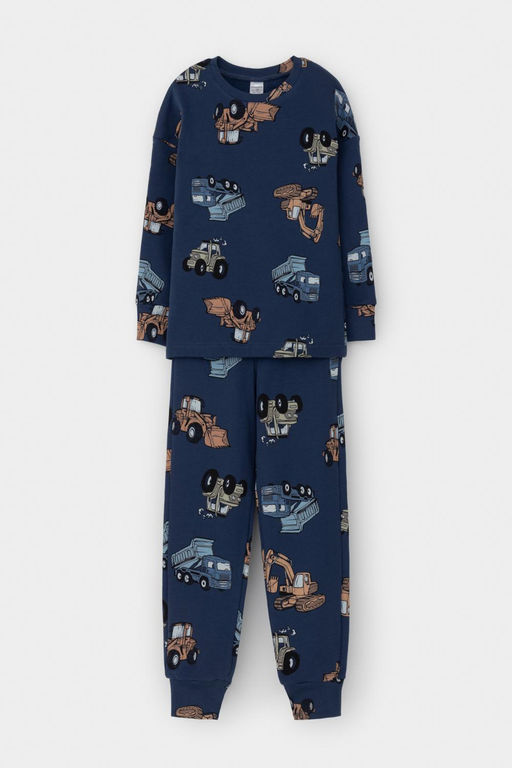 Crockid _ К 1587/синий космос,тракторы пижама дет  фото 2