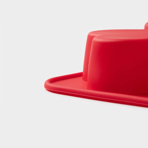 Форма для выпечки Доляна «Сердца», силикон, 16×16 см, 4 ячейки (7×7×3 см), цвет красный