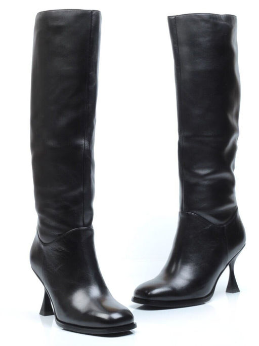 02-E29W-11A BLACK Сапоги зимние женские (натуральная кожа, натуральный мех (еврозима))