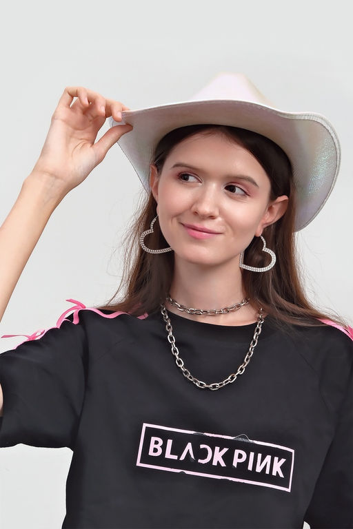 Карнавальная шляпа "Диско" розовый жемчуг, перломутр р-р 56-58