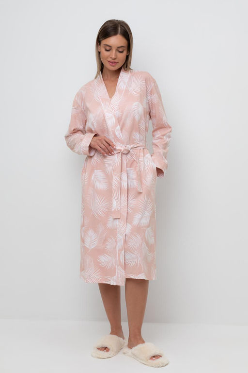 Е 50005/24/дымчатая роза,листья пальмы халат жен