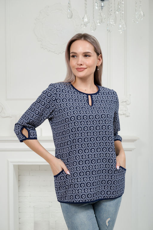 Кофта женская из милано Анфиса лепестки - Амадэль фото 9