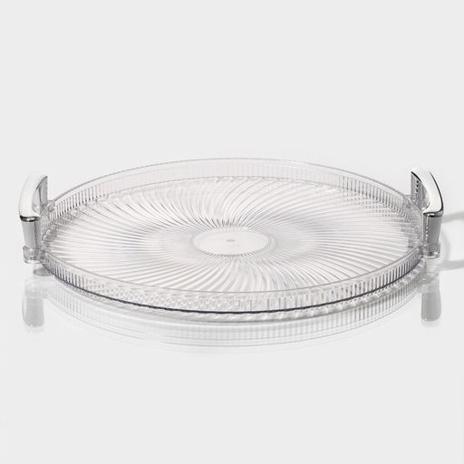 Диспенсер для напитков вращающийся Доляна, 4 отделения 1.6 л, 4 стакана 350 мл, белый