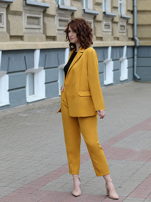 Костюм МИРАНДА горчичный - Almond фото 6